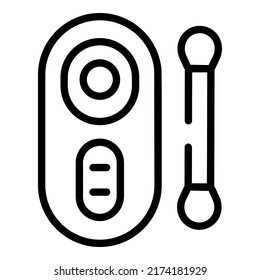 PCR test mobile icon outline vector. Corona health. Nasal lab