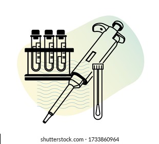 PCR Test - Nasal Nasopharyngeal and Buccal Swab Testing for COVID-19 - Icon as eps 10 File.