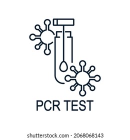 PCR test. Vector icon isolated on white background.