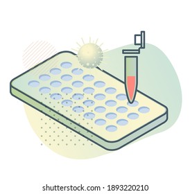 PCR Testing - Lab Apparatus - Illustration as EPS 10 File