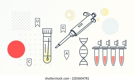 PCR Tube - Covid Testing - Symbol als EPS10-Datei