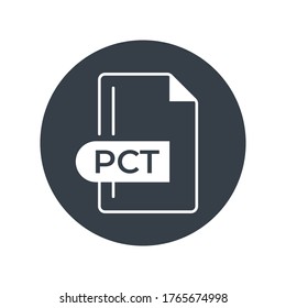 PCT File Format Icon. PCT extension filled icon.