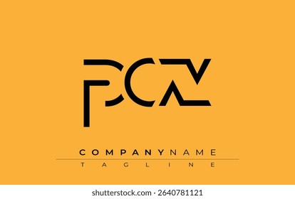 PCX abstract letter design. Modern Business Logo Design With Abstract Typography and Contemporary Style