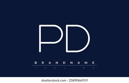 PD Abstract letter logo. This logo icon incorporate with abstract shape in the creative way