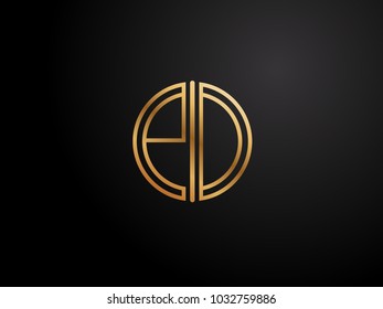 PD circle shape gold color design