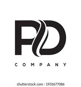Diseño del logotipo de la carta creativa PD