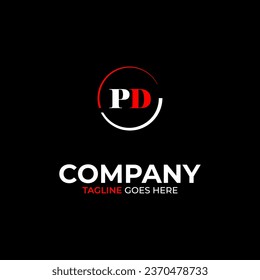 PD creative modern letters logo design template