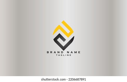 PD, DP, Abstract initial monogram letter alphabet logo design