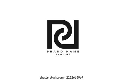 PD, DP, Abstract initial monogram letter alphabet logo design