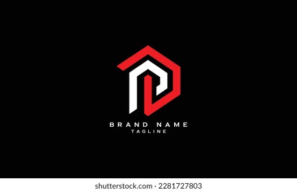 PD, DP, Abstract initial monogram letter alphabet logo design