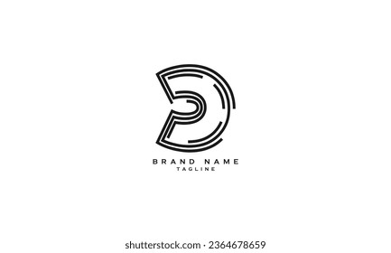 PD, DP, Abstract initial monogram letter alphabet logo design