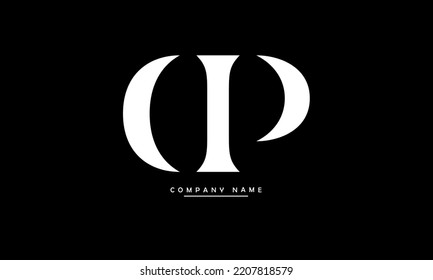 Monograma con el logotipo PD, DP Abstract Letters