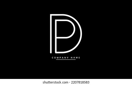 PD, DP Abstract Letters Logo Monogram