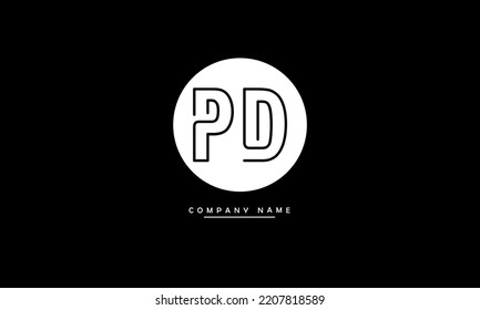 PD, DP Abstract Letters Logo Monogram