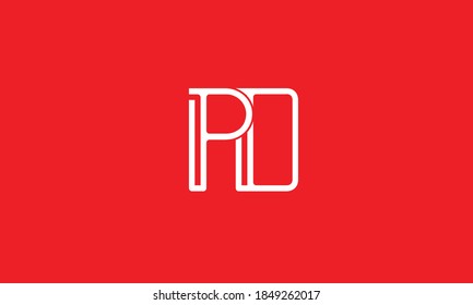 PD DP abstract vector logo monogram template