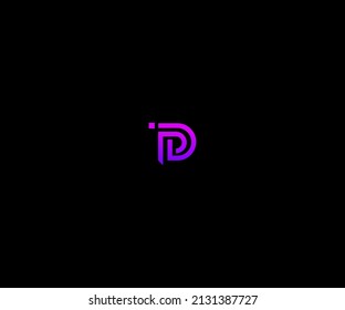 PD, DP, DD, D Letter Logo  Design vector Template