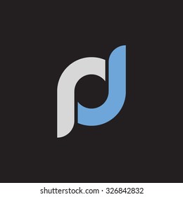 pd, dp initial overlapping rounded letter logo