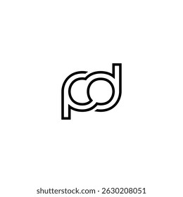 PD DP Letter Logo Design with Modern Minimal Style.