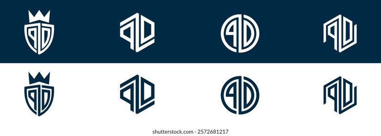 PD DP letter logo set design