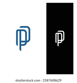 PD, DP lettering monogram icon logo 
