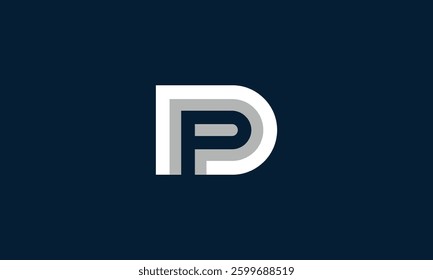 PD or DP monogram vector logo design