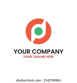 PD DP O Letter Initial Chat Talk Message Social Share Vector Abstract Illustration Logo Icon Design Template Element