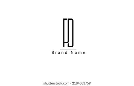 PD DP P D abstract vector logo monogram template