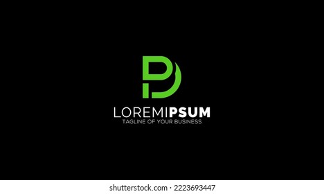 PD, DP, P, D Buchstaben Logo-Design Abstrakter Monogramm-Vektor