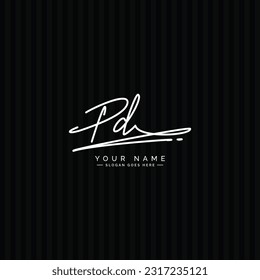 PD Handwritten Signature logo - Vector Logo Template for Beauty, Fashion and Photography Business