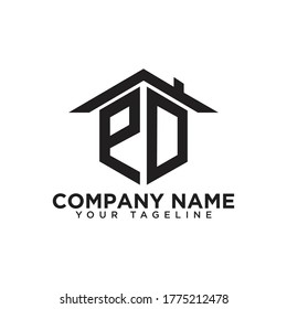 PD Home Letter Logo Monogram PD Logo Logo Design, PD Building Logo.