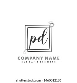 PD Initial beauty monogram logo vector