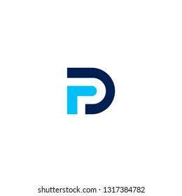 PD initial DP letter logo icon vector illustration