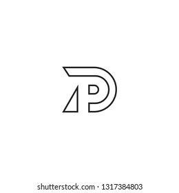 PD initial DP letter logo icon vector illustration