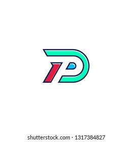 PD initial DP letter logo icon vector illustration
