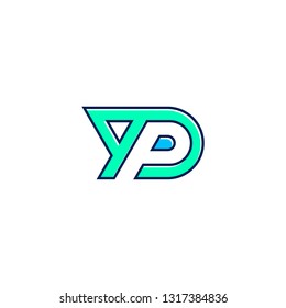 PD initial DP letter logo icon vector illustration