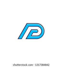 PD initial DP letter logo icon vector illustration