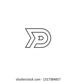 PD initial DP letter logo icon vector illustration