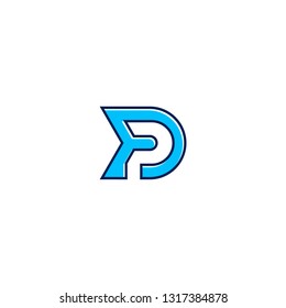 PD initial DP letter logo icon vector illustration