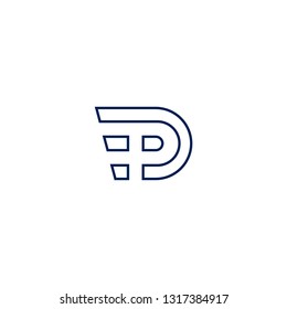 PD initial DP letter logo icon vector illustration