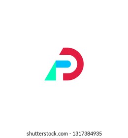 PD initial DP letter logo icon vector illustration