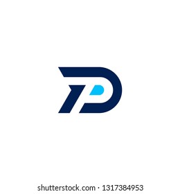 PD initial DP letter logo icon vector illustration