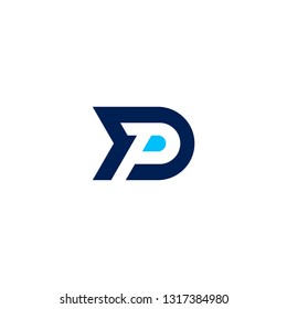 PD initial DP letter logo icon vector illustration