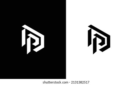 PD initial DP letter logo icon vector illustration