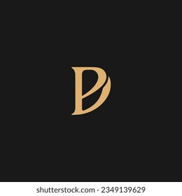 PD initial letter vector logo icon design template elements.