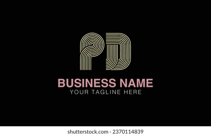 PD initial logo | initial based abstract modern minimal creative logo, vector template image. luxury logotype , real estate homie . typography . initials 