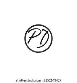 PD initial logo letters in high quality professional design that will print well across any print media