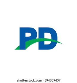 Pd Initial Overlapping Swoosh Letter Logo Stock Vector (Royalty Free ...