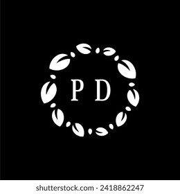 PD Initials Letter Nature Logo Vector Art Icons and Graphics