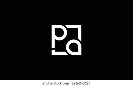 PD initials monogram letter text alphabet logo design