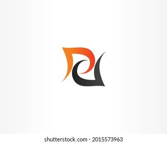 diseño de logotipo de icono de letra pd